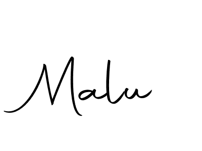 Design your own signature with our free online signature maker. With this signature software, you can create a handwritten (Autography-DOLnW) signature for name Malu. Malu signature style 10 images and pictures png