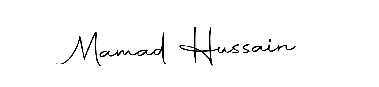 Use a signature maker to create a handwritten signature online. With this signature software, you can design (Autography-DOLnW) your own signature for name Mamad Hussain. Mamad Hussain signature style 10 images and pictures png