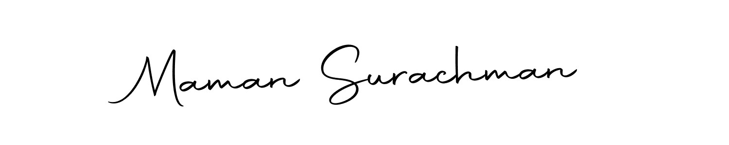 Design your own signature with our free online signature maker. With this signature software, you can create a handwritten (Autography-DOLnW) signature for name Maman Surachman. Maman Surachman signature style 10 images and pictures png