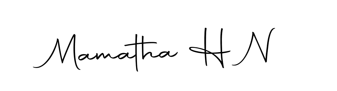 How to make Mamatha H N name signature. Use Autography-DOLnW style for creating short signs online. This is the latest handwritten sign. Mamatha H N signature style 10 images and pictures png