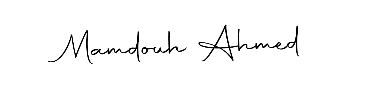 How to make Mamdouh Ahmed name signature. Use Autography-DOLnW style for creating short signs online. This is the latest handwritten sign. Mamdouh Ahmed signature style 10 images and pictures png