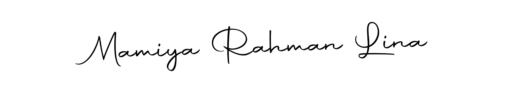 Also we have Mamiya Rahman Lina name is the best signature style. Create professional handwritten signature collection using Autography-DOLnW autograph style. Mamiya Rahman Lina signature style 10 images and pictures png
