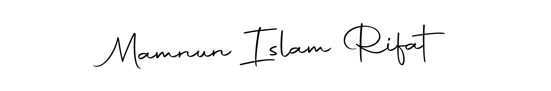 if you are searching for the best signature style for your name Mamnun Islam Rifat. so please give up your signature search. here we have designed multiple signature styles  using Autography-DOLnW. Mamnun Islam Rifat signature style 10 images and pictures png