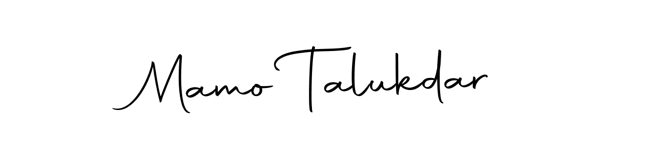 How to make Mamo Talukdar name signature. Use Autography-DOLnW style for creating short signs online. This is the latest handwritten sign. Mamo Talukdar signature style 10 images and pictures png