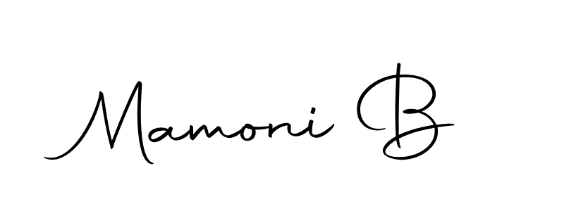 Similarly Autography-DOLnW is the best handwritten signature design. Signature creator online .You can use it as an online autograph creator for name Mamoni B. Mamoni B signature style 10 images and pictures png