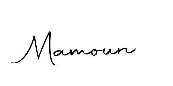 Design your own signature with our free online signature maker. With this signature software, you can create a handwritten (Autography-DOLnW) signature for name Mamoun. Mamoun signature style 10 images and pictures png