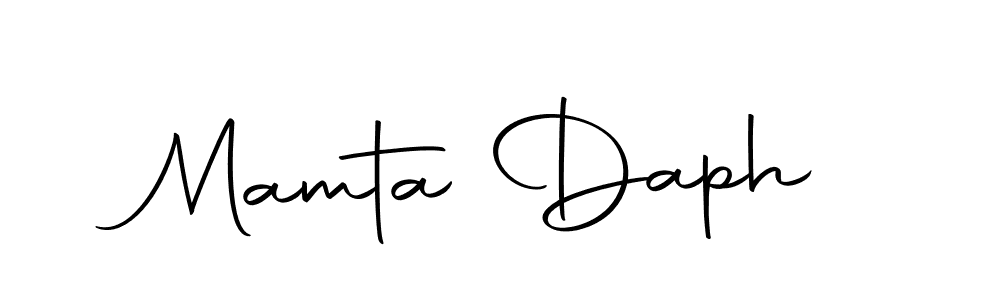 How to make Mamta Daph name signature. Use Autography-DOLnW style for creating short signs online. This is the latest handwritten sign. Mamta Daph signature style 10 images and pictures png