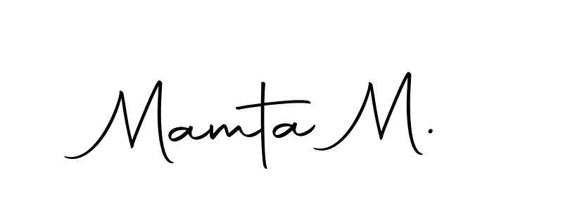 The best way (Autography-DOLnW) to make a short signature is to pick only two or three words in your name. The name Mamta M. include a total of six letters. For converting this name. Mamta M. signature style 10 images and pictures png