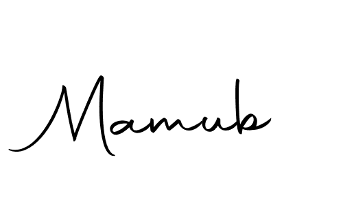 Design your own signature with our free online signature maker. With this signature software, you can create a handwritten (Autography-DOLnW) signature for name Mamub. Mamub signature style 10 images and pictures png