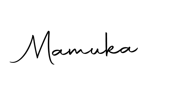Design your own signature with our free online signature maker. With this signature software, you can create a handwritten (Autography-DOLnW) signature for name Mamuka. Mamuka signature style 10 images and pictures png