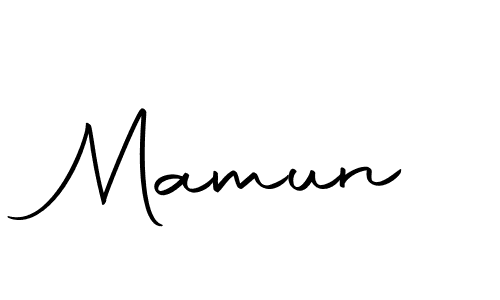 Design your own signature with our free online signature maker. With this signature software, you can create a handwritten (Autography-DOLnW) signature for name Mamun. Mamun signature style 10 images and pictures png