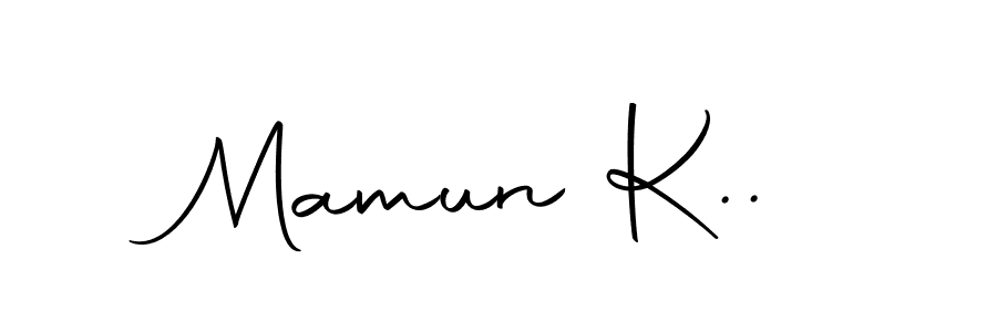 Make a short Mamun K.. signature style. Manage your documents anywhere anytime using Autography-DOLnW. Create and add eSignatures, submit forms, share and send files easily. Mamun K.. signature style 10 images and pictures png