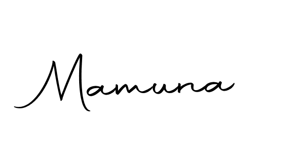 Create a beautiful signature design for name Mamuna. With this signature (Autography-DOLnW) fonts, you can make a handwritten signature for free. Mamuna signature style 10 images and pictures png
