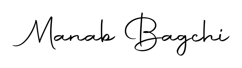 A modern signature idea for name Manab Bagchi using Autography-DOLnW font. Clean strokes and elegant curves make it stand out instantly. Manab Bagchi signature style 10 images and pictures png