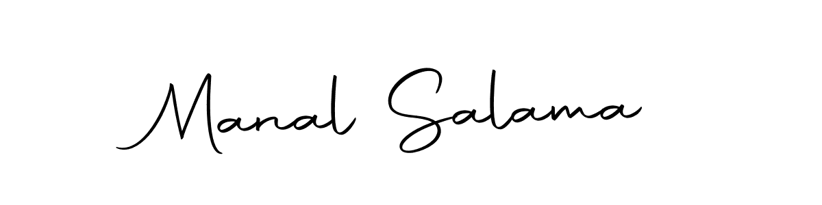 How to make Manal Salama name signature. Use Autography-DOLnW style for creating short signs online. This is the latest handwritten sign. Manal Salama signature style 10 images and pictures png