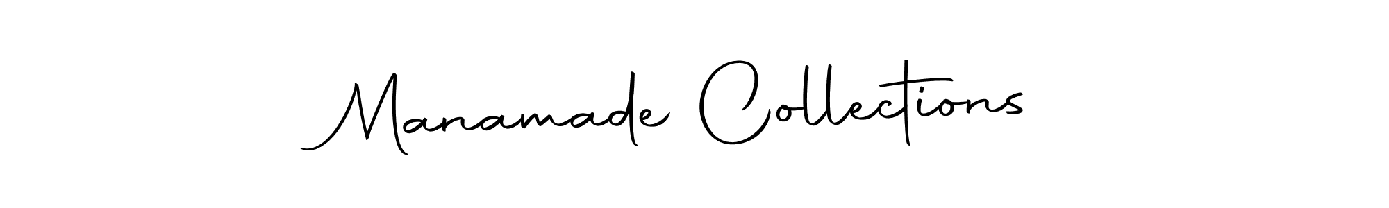 Create a beautiful signature design for name Manamade Collections. With this signature (Autography-DOLnW) fonts, you can make a handwritten signature for free. Manamade Collections signature style 10 images and pictures png