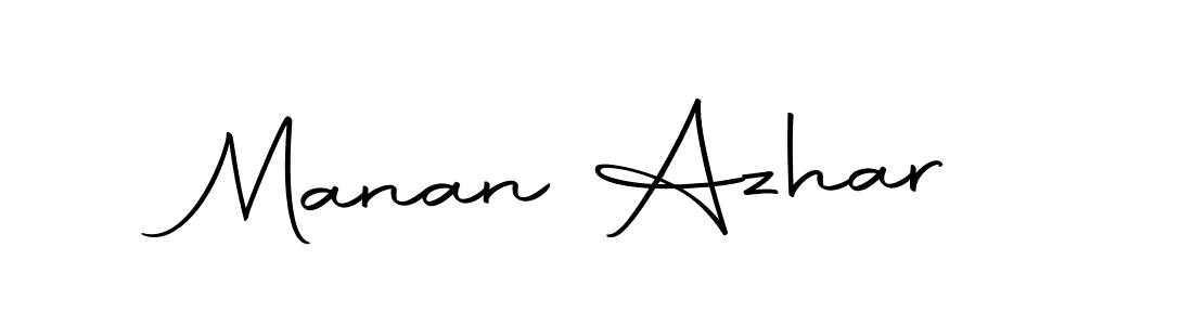 How to make Manan Azhar name signature. Use Autography-DOLnW style for creating short signs online. This is the latest handwritten sign. Manan Azhar signature style 10 images and pictures png