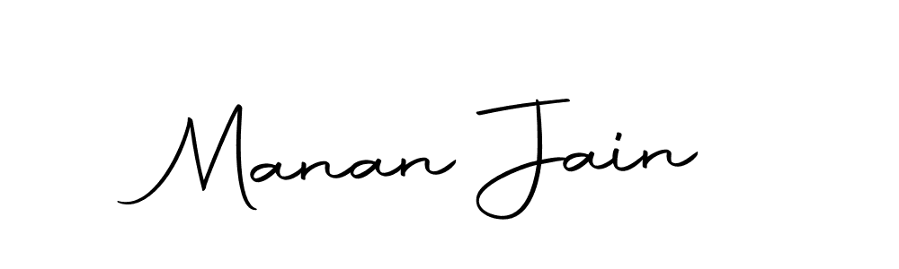 Create a beautiful signature design for name Manan Jain. With this signature (Autography-DOLnW) fonts, you can make a handwritten signature for free. Manan Jain signature style 10 images and pictures png
