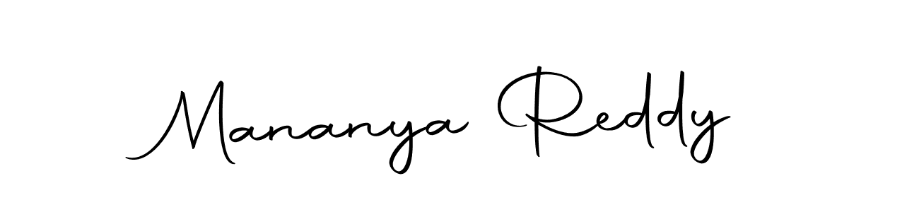 Make a beautiful signature design for name Mananya Reddy. With this signature (Autography-DOLnW) style, you can create a handwritten signature for free. Mananya Reddy signature style 10 images and pictures png