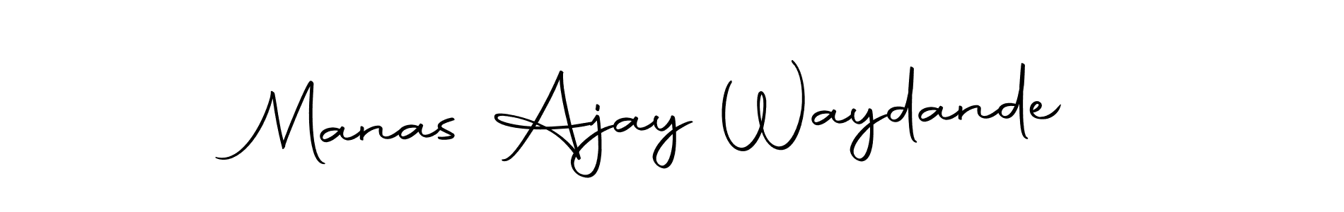 The best way (Autography-DOLnW) to make a short signature is to pick only two or three words in your name. The name Manas Ajay Waydande include a total of six letters. For converting this name. Manas Ajay Waydande signature style 10 images and pictures png