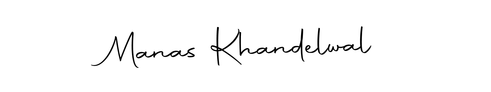 How to make Manas Khandelwal name signature. Use Autography-DOLnW style for creating short signs online. This is the latest handwritten sign. Manas Khandelwal signature style 10 images and pictures png