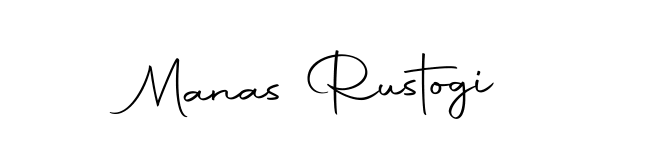 How to make Manas Rustogi name signature. Use Autography-DOLnW style for creating short signs online. This is the latest handwritten sign. Manas Rustogi signature style 10 images and pictures png