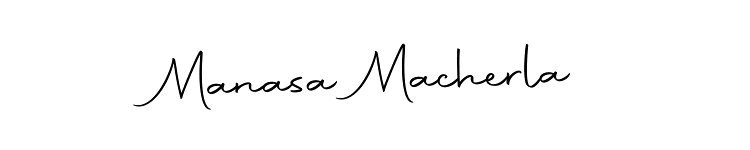 Design your own signature with our free online signature maker. With this signature software, you can create a handwritten (Autography-DOLnW) signature for name Manasa Macherla. Manasa Macherla signature style 10 images and pictures png