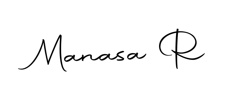 How to make Manasa R signature? Autography-DOLnW is a professional autograph style. Create handwritten signature for Manasa R name. Manasa R signature style 10 images and pictures png