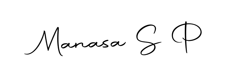 How to make Manasa S P name signature. Use Autography-DOLnW style for creating short signs online. This is the latest handwritten sign. Manasa S P signature style 10 images and pictures png