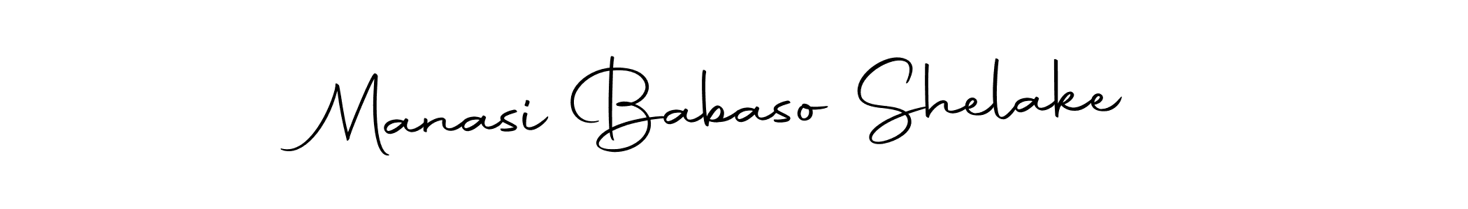 You should practise on your own different ways (Autography-DOLnW) to write your name (Manasi Babaso Shelake) in signature. don't let someone else do it for you. Manasi Babaso Shelake signature style 10 images and pictures png