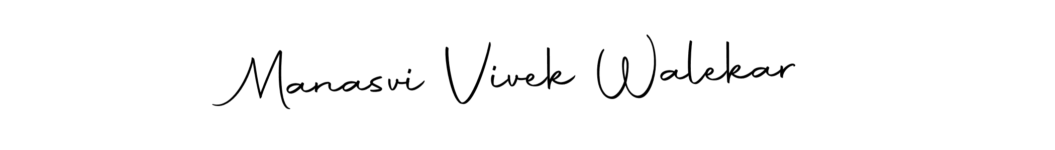 Create a beautiful signature design for name Manasvi Vivek Walekar. With this signature (Autography-DOLnW) fonts, you can make a handwritten signature for free. Manasvi Vivek Walekar signature style 10 images and pictures png