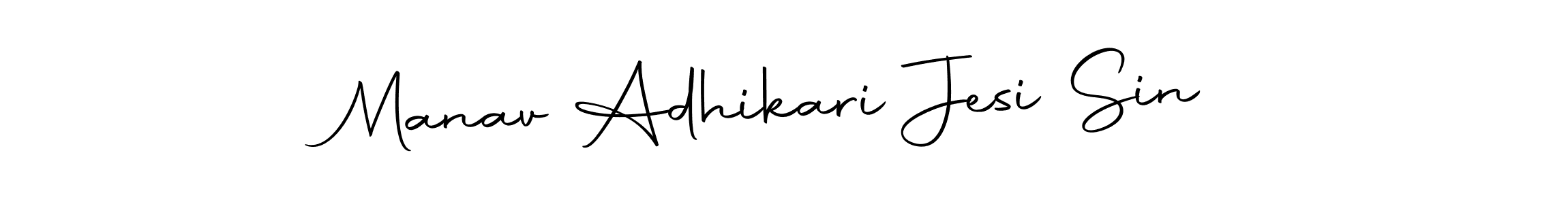 You can use this online signature creator to create a handwritten signature for the name Manav Adhikari Jesi Sin. This is the best online autograph maker. Manav Adhikari Jesi Sin signature style 10 images and pictures png