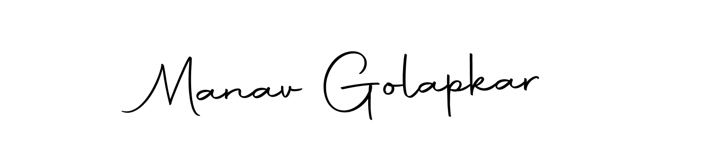 Design your own signature with our free online signature maker. With this signature software, you can create a handwritten (Autography-DOLnW) signature for name Manav Golapkar. Manav Golapkar signature style 10 images and pictures png