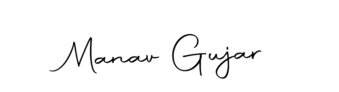 Create a beautiful signature design for name Manav Gujar. With this signature (Autography-DOLnW) fonts, you can make a handwritten signature for free. Manav Gujar signature style 10 images and pictures png