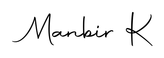 A modern signature idea for name Manbir K using Autography-DOLnW font. Clean strokes and elegant curves make it stand out instantly. Manbir K signature style 10 images and pictures png
