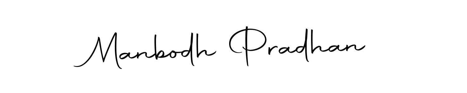 How to make Manbodh Pradhan name signature. Use Autography-DOLnW style for creating short signs online. This is the latest handwritten sign. Manbodh Pradhan signature style 10 images and pictures png