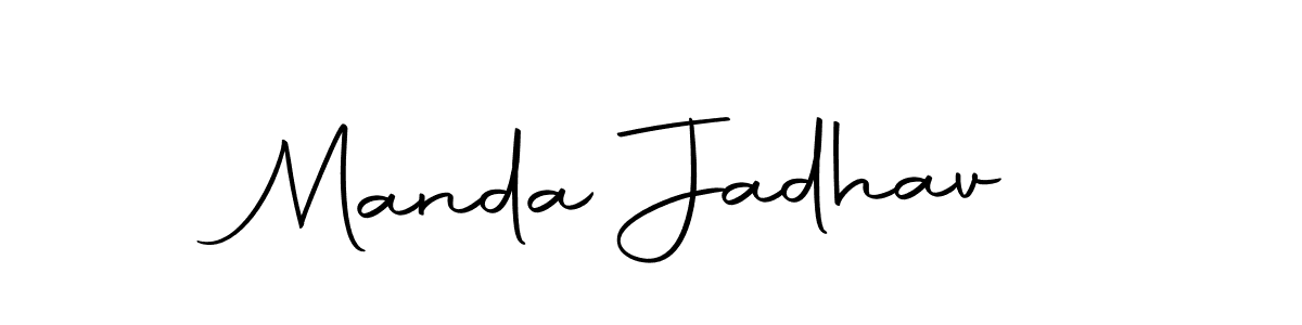 Here are the top 10 professional signature styles for the name Manda Jadhav. These are the best autograph styles you can use for your name. Manda Jadhav signature style 10 images and pictures png