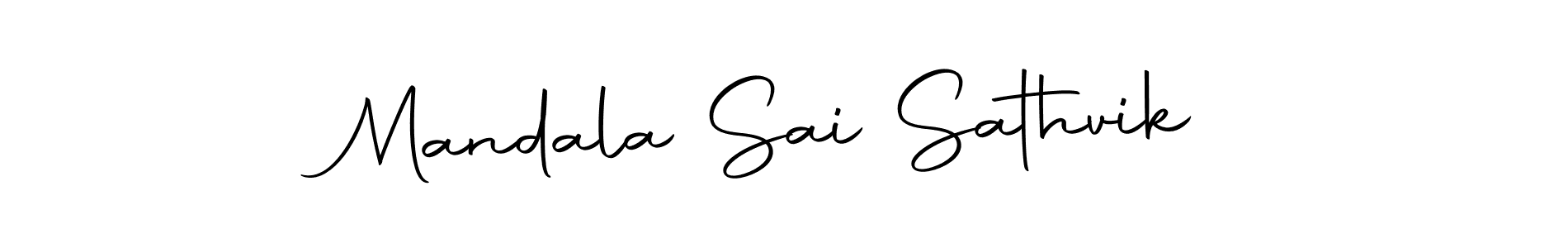 Design your own signature with our free online signature maker. With this signature software, you can create a handwritten (Autography-DOLnW) signature for name Mandala Sai Sathvik. Mandala Sai Sathvik signature style 10 images and pictures png
