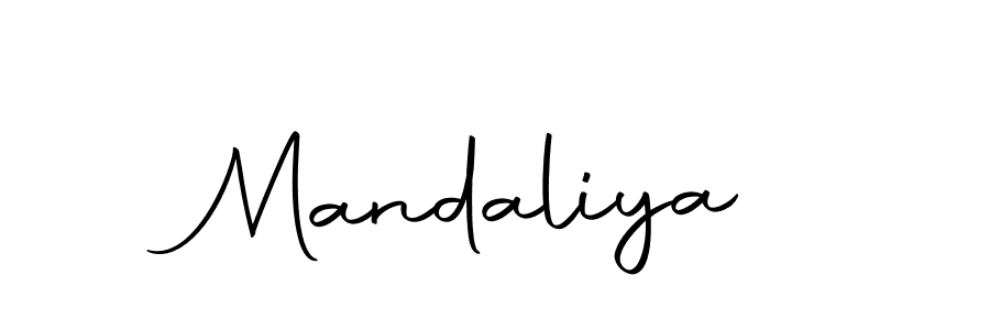 Create a beautiful signature design for name Mandaliya. With this signature (Autography-DOLnW) fonts, you can make a handwritten signature for free. Mandaliya signature style 10 images and pictures png