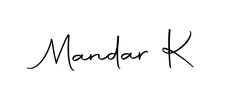 How to make Mandar K signature? Autography-DOLnW is a professional autograph style. Create handwritten signature for Mandar K name. Mandar K signature style 10 images and pictures png