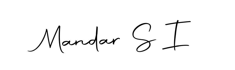 Use a signature maker to create a handwritten signature online. With this signature software, you can design (Autography-DOLnW) your own signature for name Mandar S I. Mandar S I signature style 10 images and pictures png