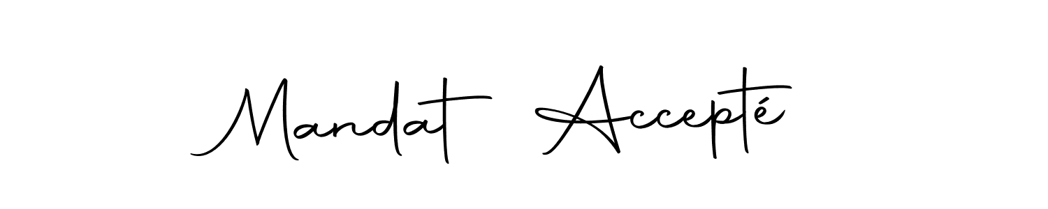 How to make Mandat Accepté signature? Autography-DOLnW is a professional autograph style. Create handwritten signature for Mandat Accepté name. Mandat Accepté signature style 10 images and pictures png