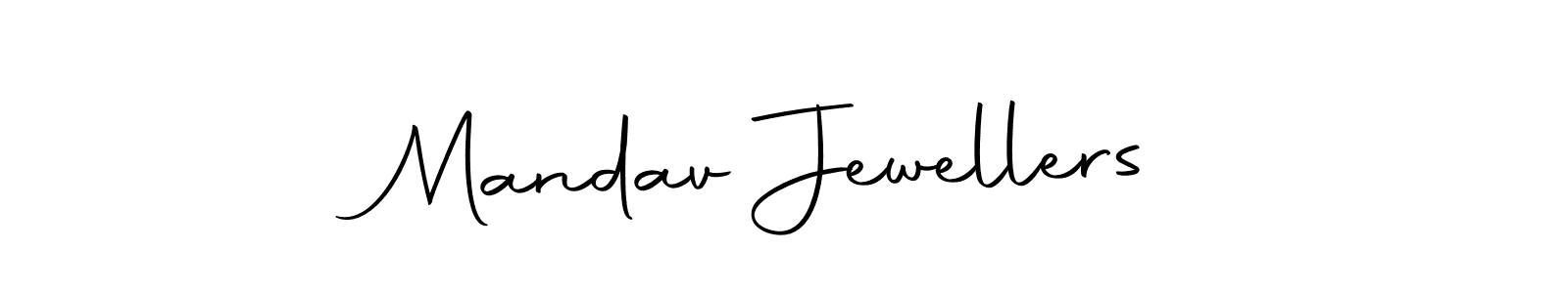 The best way (Autography-DOLnW) to make a short signature is to pick only two or three words in your name. The name Mandav Jewellers include a total of six letters. For converting this name. Mandav Jewellers signature style 10 images and pictures png