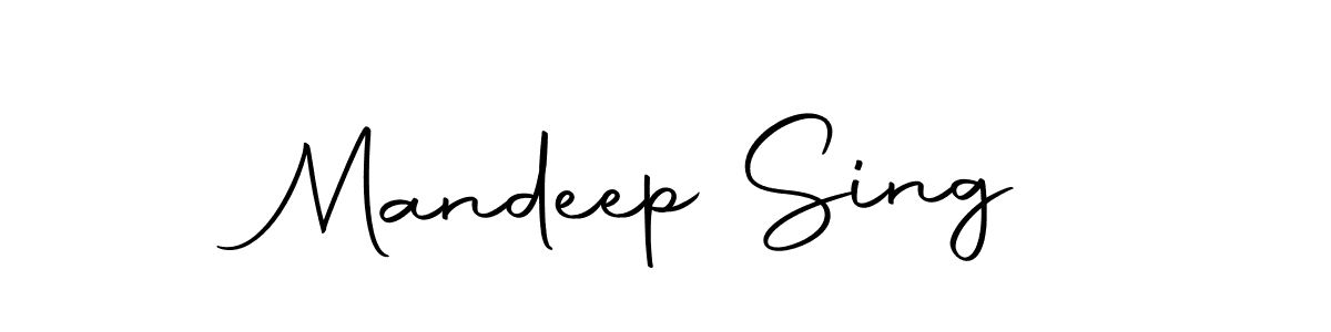How to make Mandeep Sing name signature. Use Autography-DOLnW style for creating short signs online. This is the latest handwritten sign. Mandeep Sing signature style 10 images and pictures png