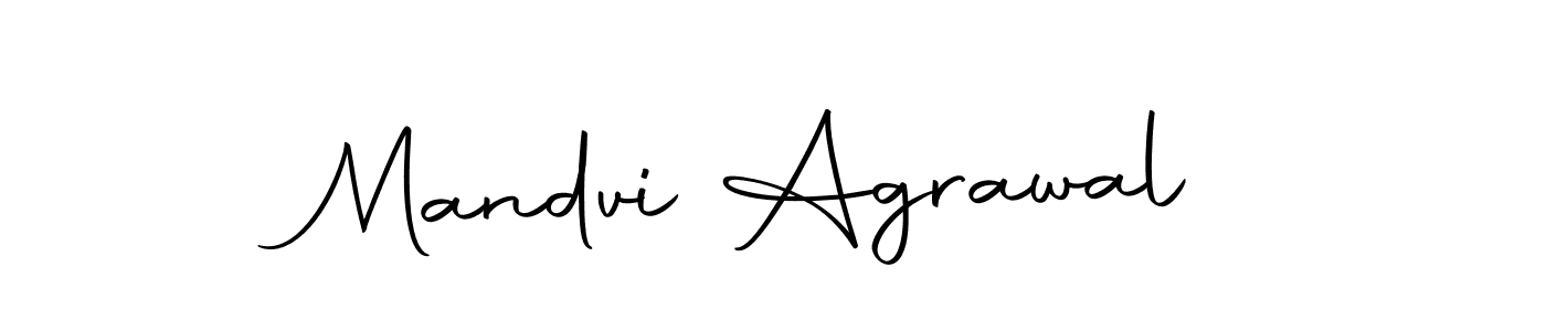 How to make Mandvi Agrawal name signature. Use Autography-DOLnW style for creating short signs online. This is the latest handwritten sign. Mandvi Agrawal signature style 10 images and pictures png