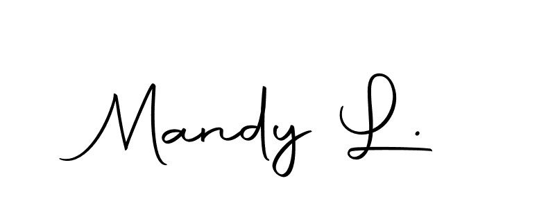 You should practise on your own different ways (Autography-DOLnW) to write your name (Mandy L.) in signature. don't let someone else do it for you. Mandy L. signature style 10 images and pictures png