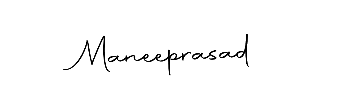 Design your own signature with our free online signature maker. With this signature software, you can create a handwritten (Autography-DOLnW) signature for name Maneeprasad. Maneeprasad signature style 10 images and pictures png