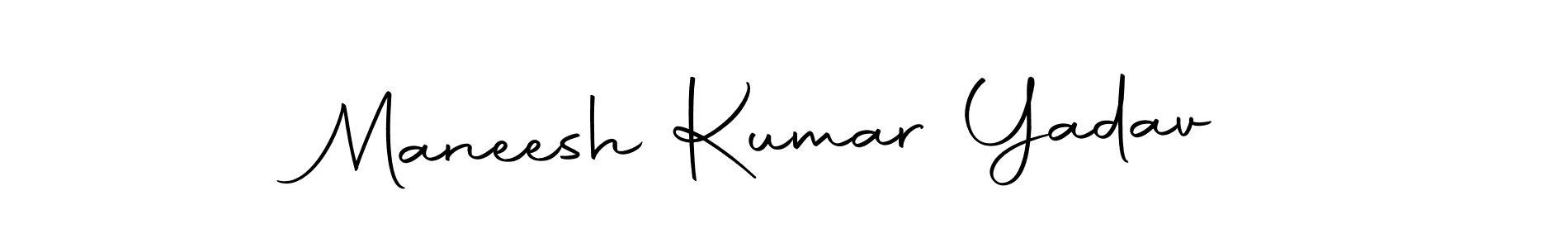 Make a beautiful signature design for name Maneesh Kumar Yadav. With this signature (Autography-DOLnW) style, you can create a handwritten signature for free. Maneesh Kumar Yadav signature style 10 images and pictures png