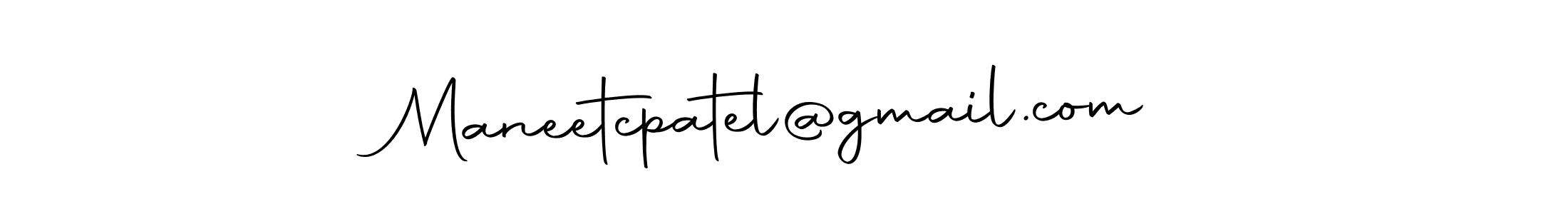 How to make Maneetcpatel@gmail.com name signature. Use Autography-DOLnW style for creating short signs online. This is the latest handwritten sign. Maneetcpatel@gmail.com signature style 10 images and pictures png