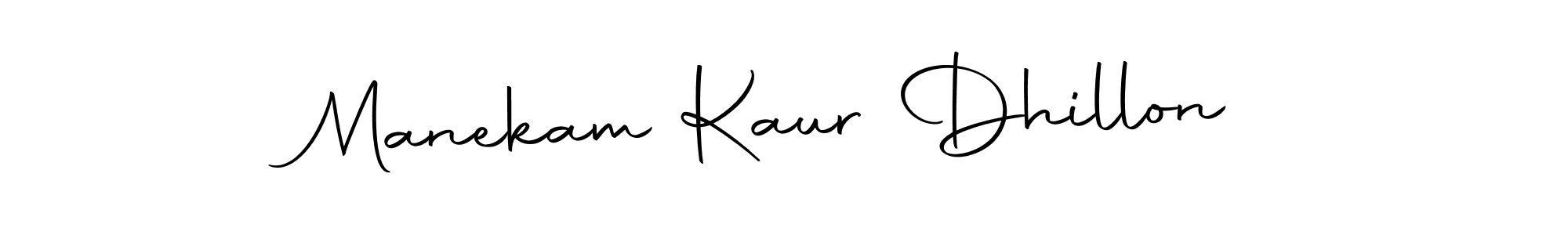 Design your own signature with our free online signature maker. With this signature software, you can create a handwritten (Autography-DOLnW) signature for name Manekam Kaur Dhillon. Manekam Kaur Dhillon signature style 10 images and pictures png